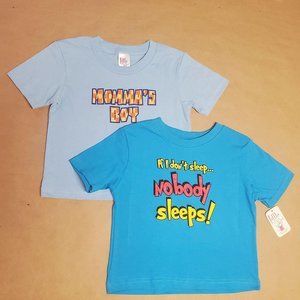 Little Teez T-Shirts 2 Pack Size 3T Blue